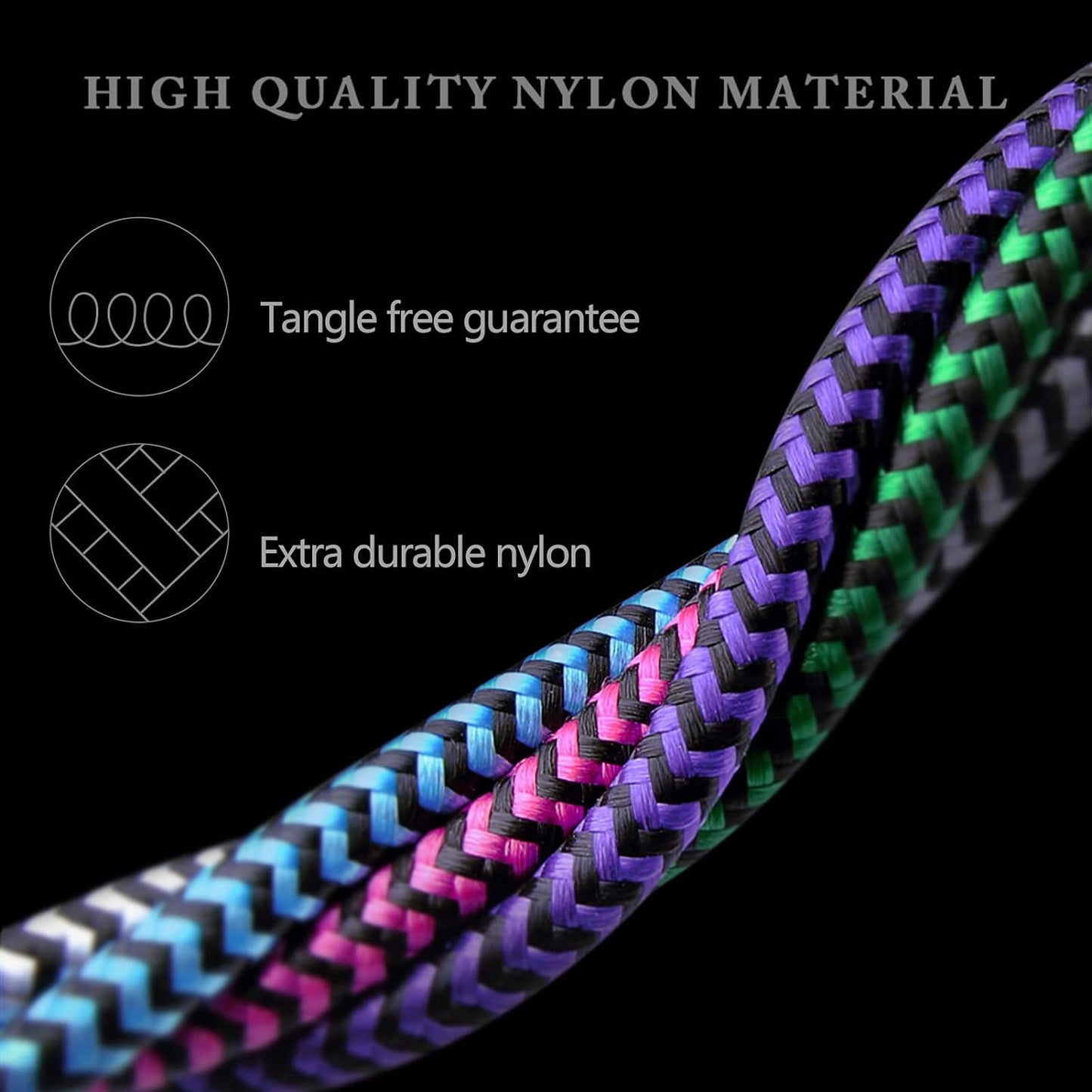 [3/6/10FT-5Pack] iPhone Charger Apple Certified Lighting Charge Cords Phone Power Data Cable Nylon Braided Fast Charging Wire for iPhone 13 12 Pro Max Mini 11 XR XS X 10 8 7 6s 6 Plus SE 2020, iPad