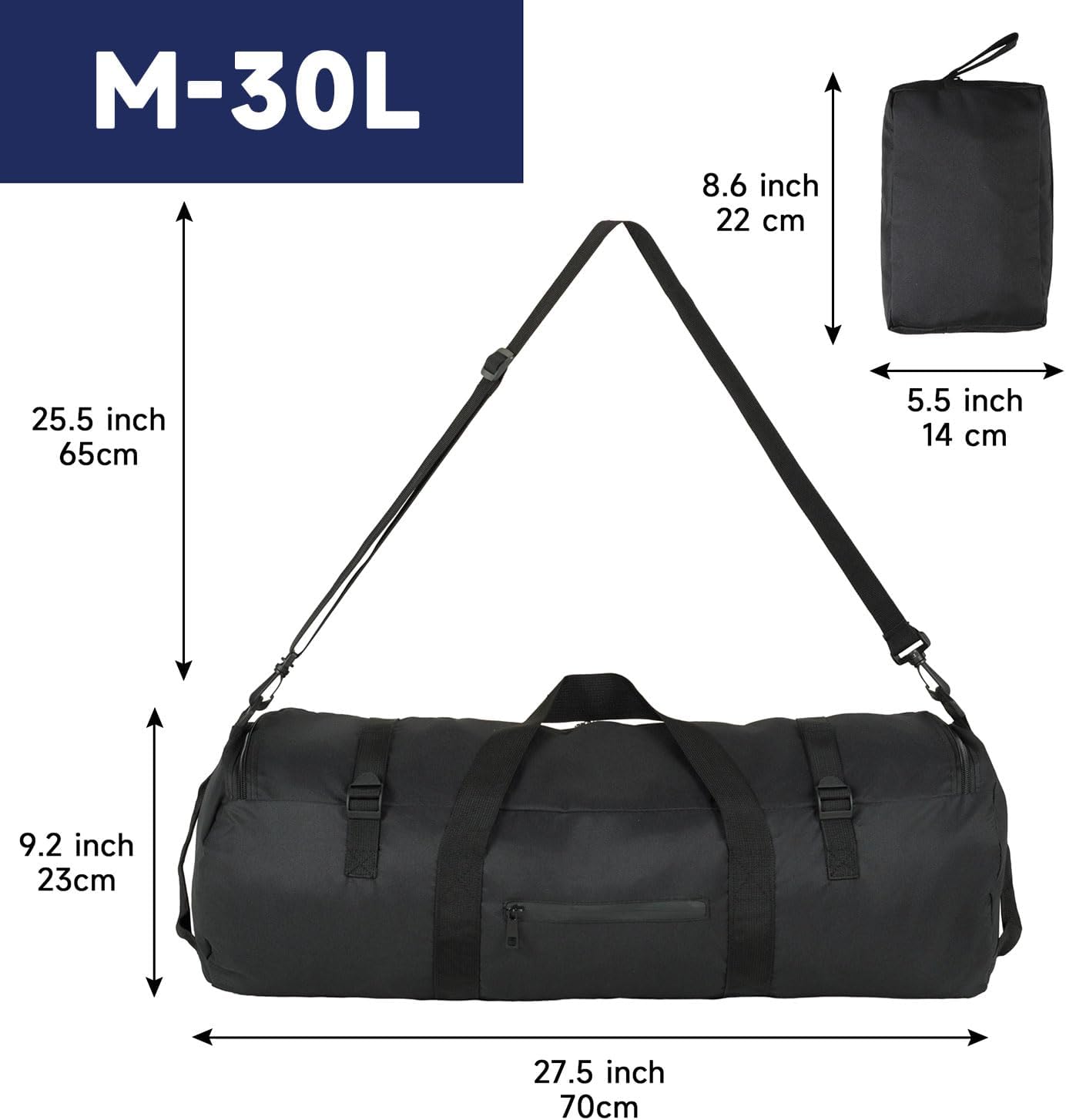 Arxus Duffle Bag for Travel 30L/50L/90L Extra Large Luggage Heavy Duty Duffel Bat Bag for Men Sports