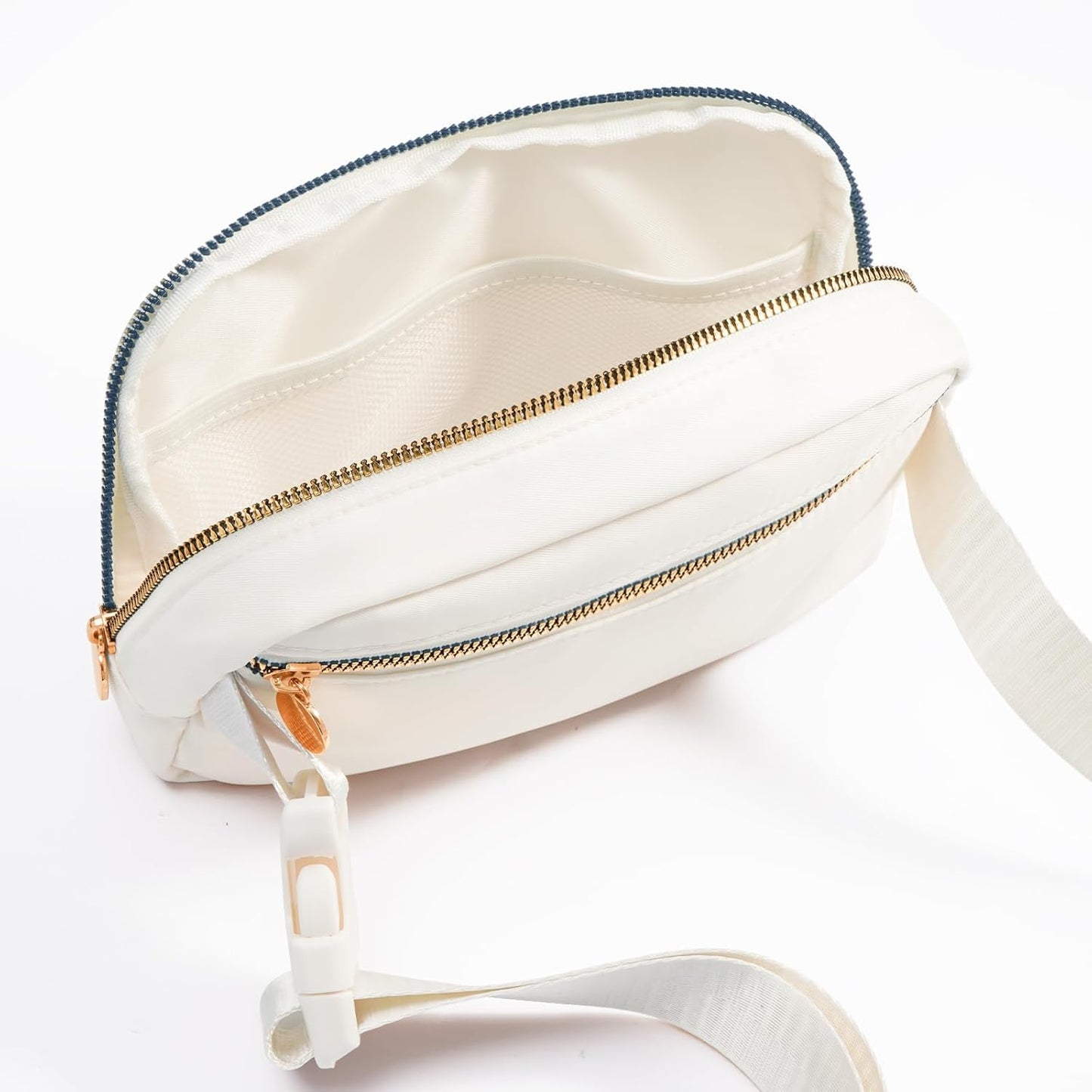 Cross Body Fanny Pack for Women,Fashion Waist Packs Crossbody Bags,Belt Bag with Adjustable Strap - Cream
