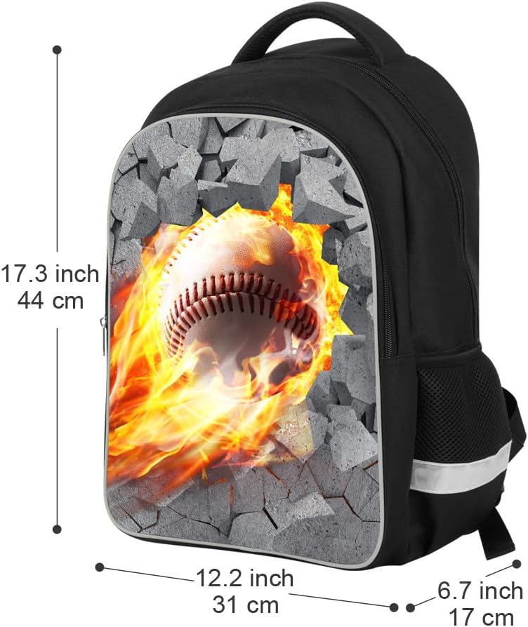 Luminous 3D Print School Backpack Large Capacity Lightweight Students Bookbag for Kids