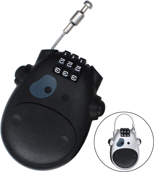 3 Digit Code Combination Password Lock for Helmet Lock Luggage Lock Travel LockStroller Bicycle Stroller Password Security Lock (Black 1 pcs)