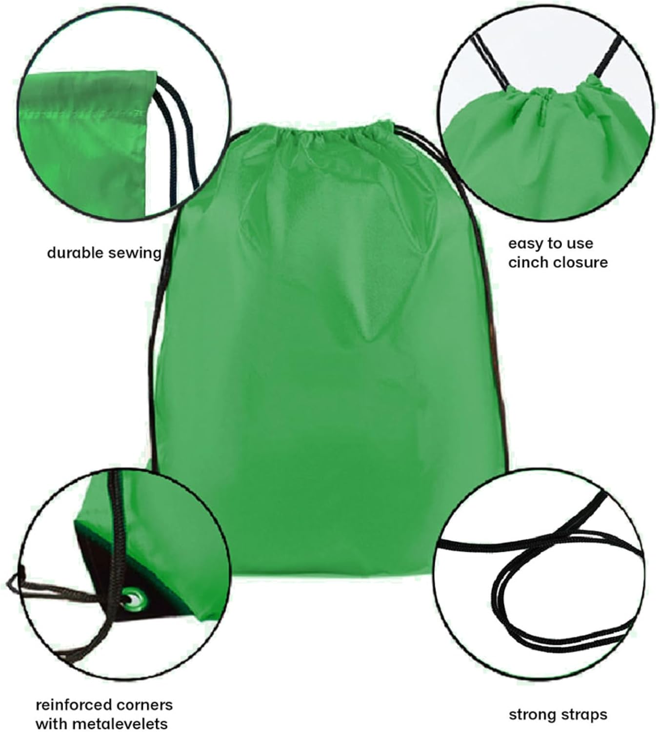 Drawstring Backpack Bulk 40Pcs Draw String Backpack Bags DIY Gym Sports Traveling Yoga Cinch Bag Sackpack Drawstring (green)