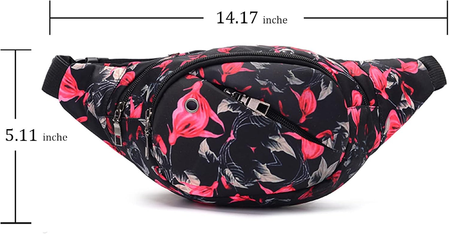 DAITET Crossbody Fanny Pack for Men&Women,Large Waist Bag & Hip Bum Bag with Adjustable Strap for Outdoors Workout Traveling Casual Running Hiking Cycling