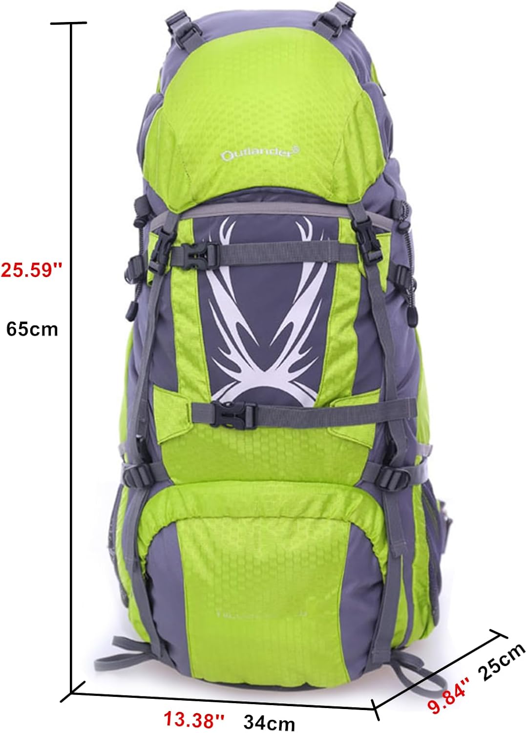 UNISTRENGH 60L Internal Frame Hiking Camping Backpack with Rain Cover Lightweight Outdoor Travel Daypack for Climbing Touring, Cyan
