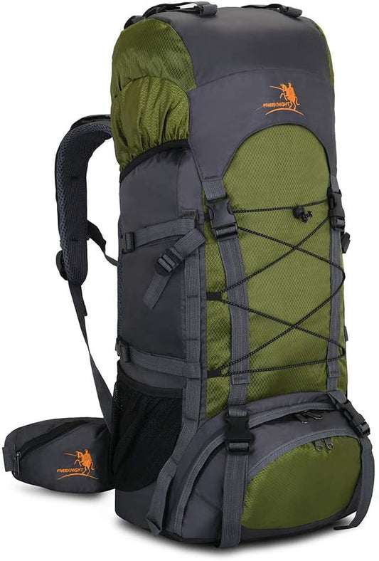 Bseash 60L Internal Frame Waterproof Hiking Camping Backpack with Rain Cover, Large Outdoor Sport Travel Daypack Rucksack