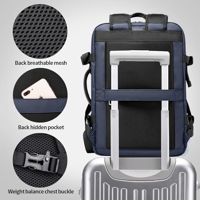 BANGE Travel Backpack,35L Carry on Backpack, Men Airline Approved Backpack, Expandable Business Laptop Daypack