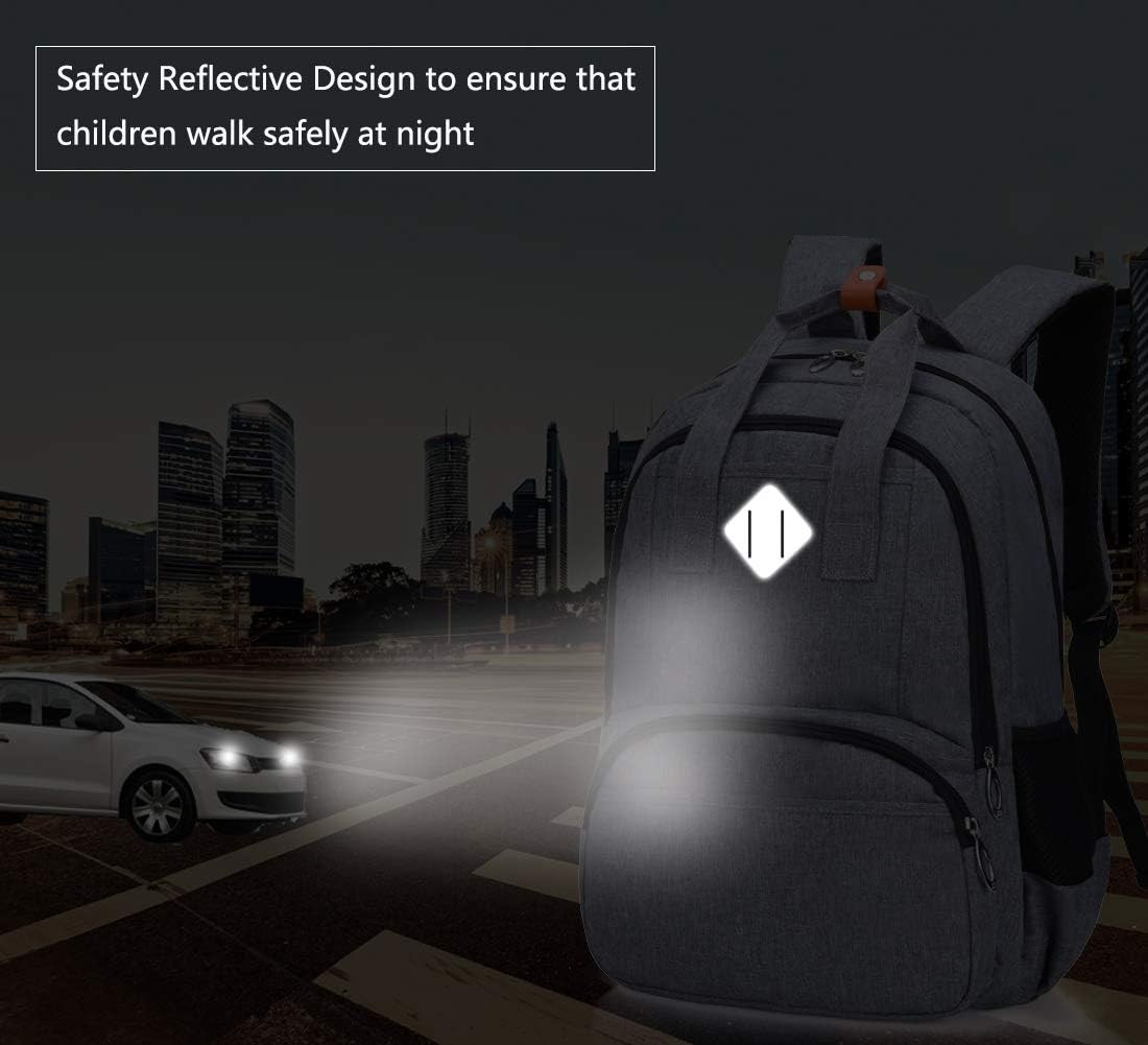 HOPYOCK-Kids Backpacks for Boys and Girls,Multi-Pocket Elementary and Middle School Backpack with Reflective Design,School Bags Fit for 6-18 Years Old