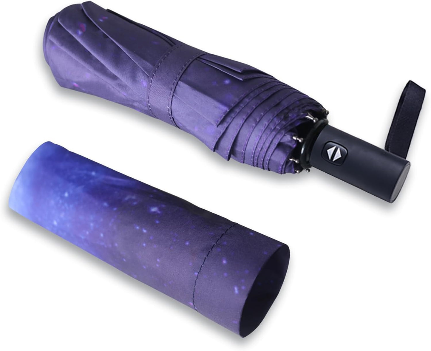 Travel Essentials Umbrella Windproof Compact Collapsible Light, Automatic, Strong and Portable, Wind Resistant Folding Small Umbrella for Rain