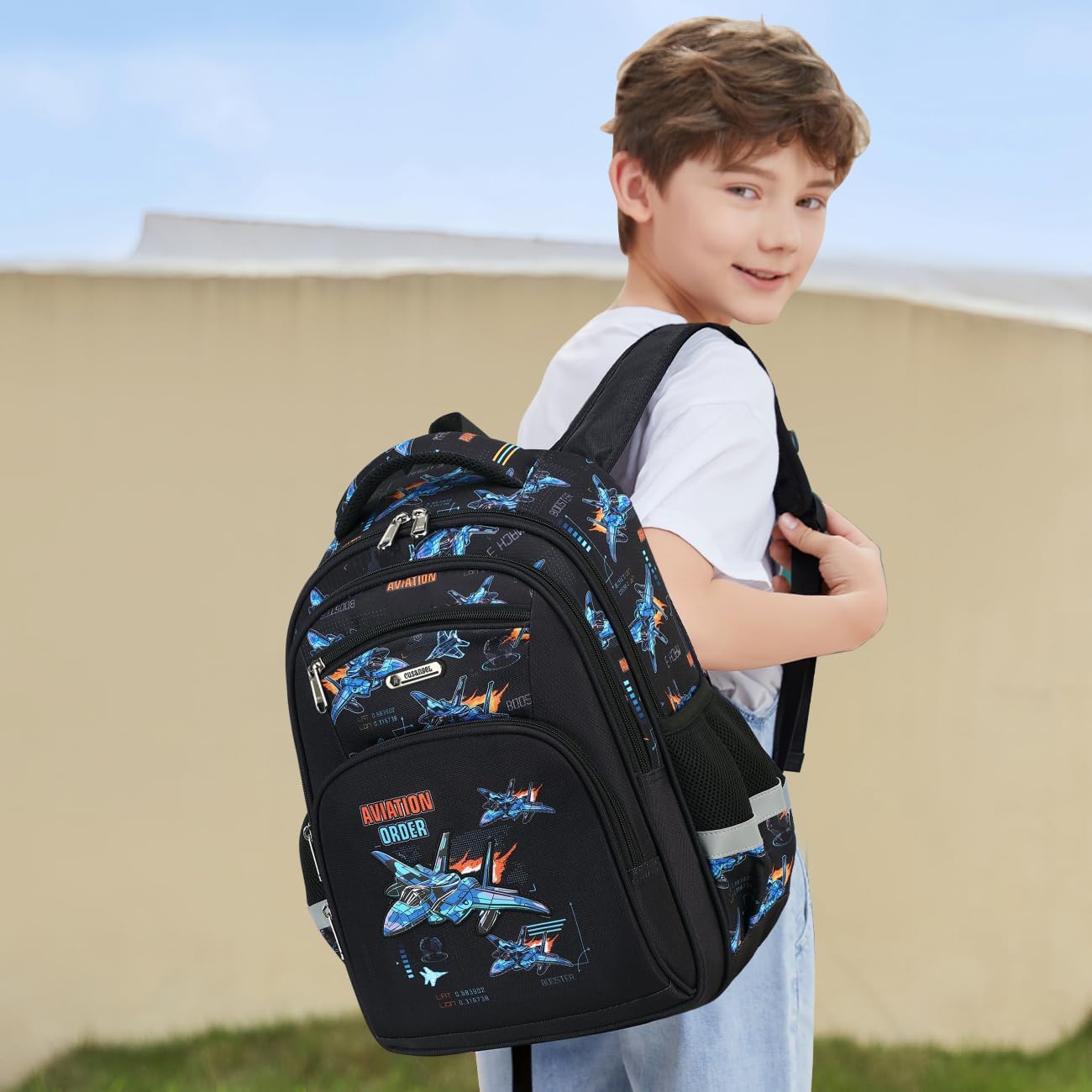 Cusangel Kids school Backpack for Boys Girls,Elementary 6-10years Bookbag nylon large capacity backpack,Daypack
