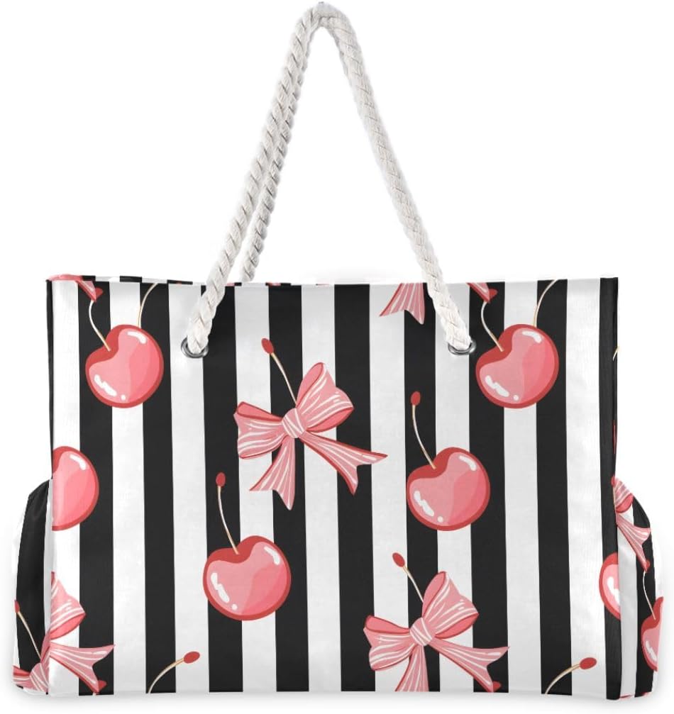 senya Large Beach Bags Totes Swim Canvas Tote Shoulder Bag Water Resistant Bags for Gym Travel Daily