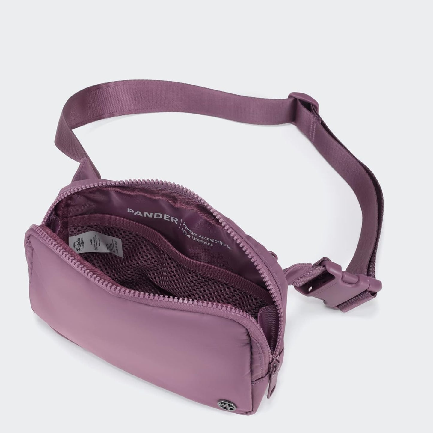 Pander Belt Bag Large 2L, Nylon Fanny Pack Purse for Women and Men with Adjustable Strap