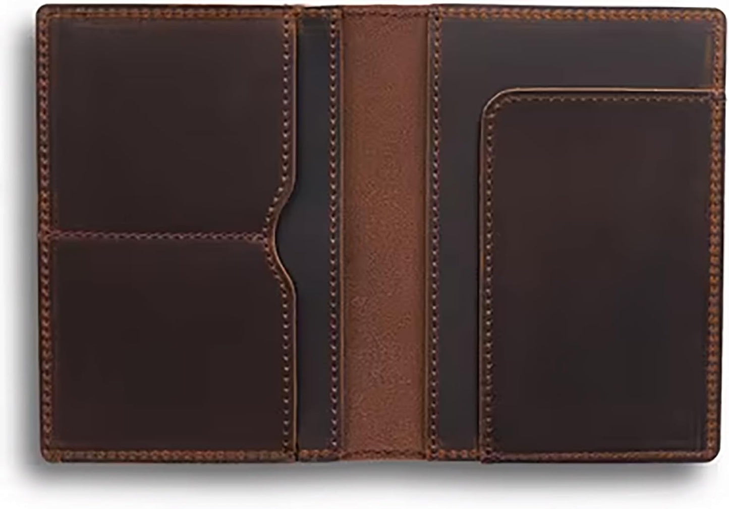 Handmade Genuine Leather Passport Holder for Travel – Slim Passport Cover & Card Case – Leather Passport Wallet for Men & Women – Travel Document Organizer & Gift (Red)