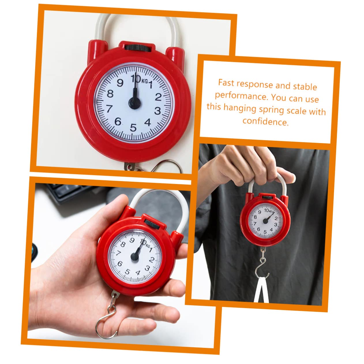 KICHOUSE Fishing Tools Portable Luggage Scale Hook Digital Weight Scale for Travel Wide Handle for Stability