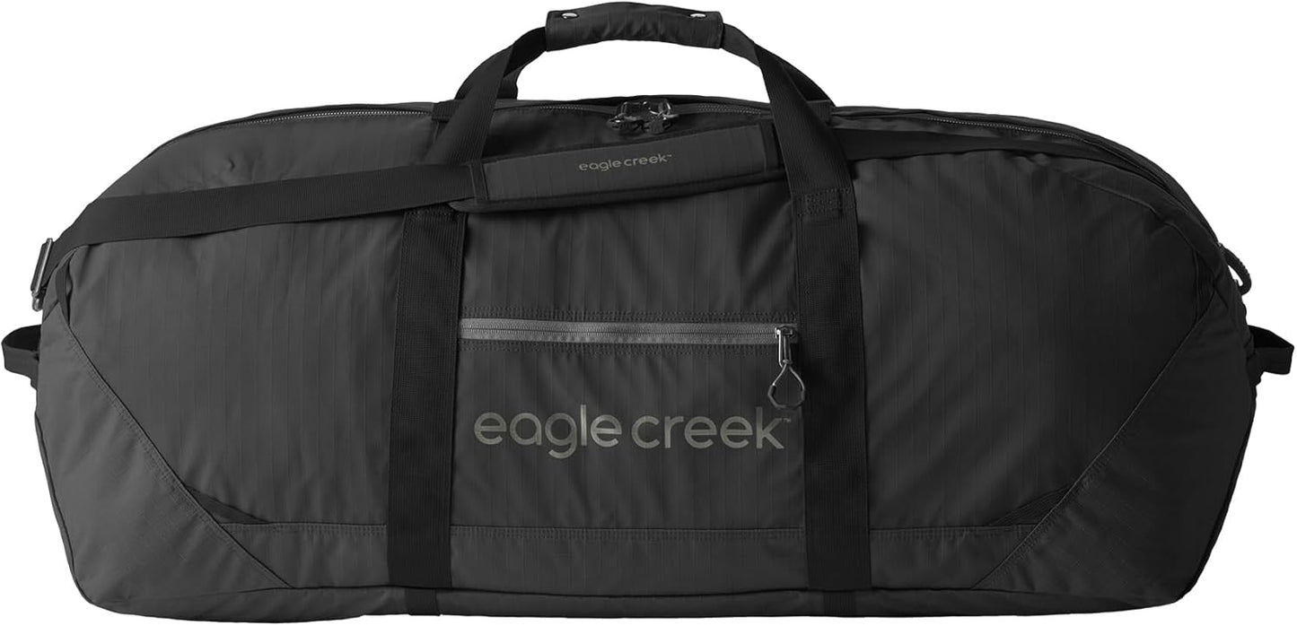 Eagle Creek No Matter What Duffel Bag - Eco Friendly Duffel for Sustainable Travel - Adjustable Shoulder Strap - Multiple Carry Options - Easy to Store - Black - 110L