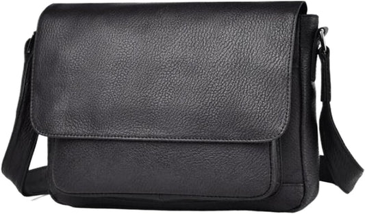 Genuine Leather Messenger Bag for Men Crossbody Waist Pack Shoulder Bag Casual Daypack Travel Sling Bag