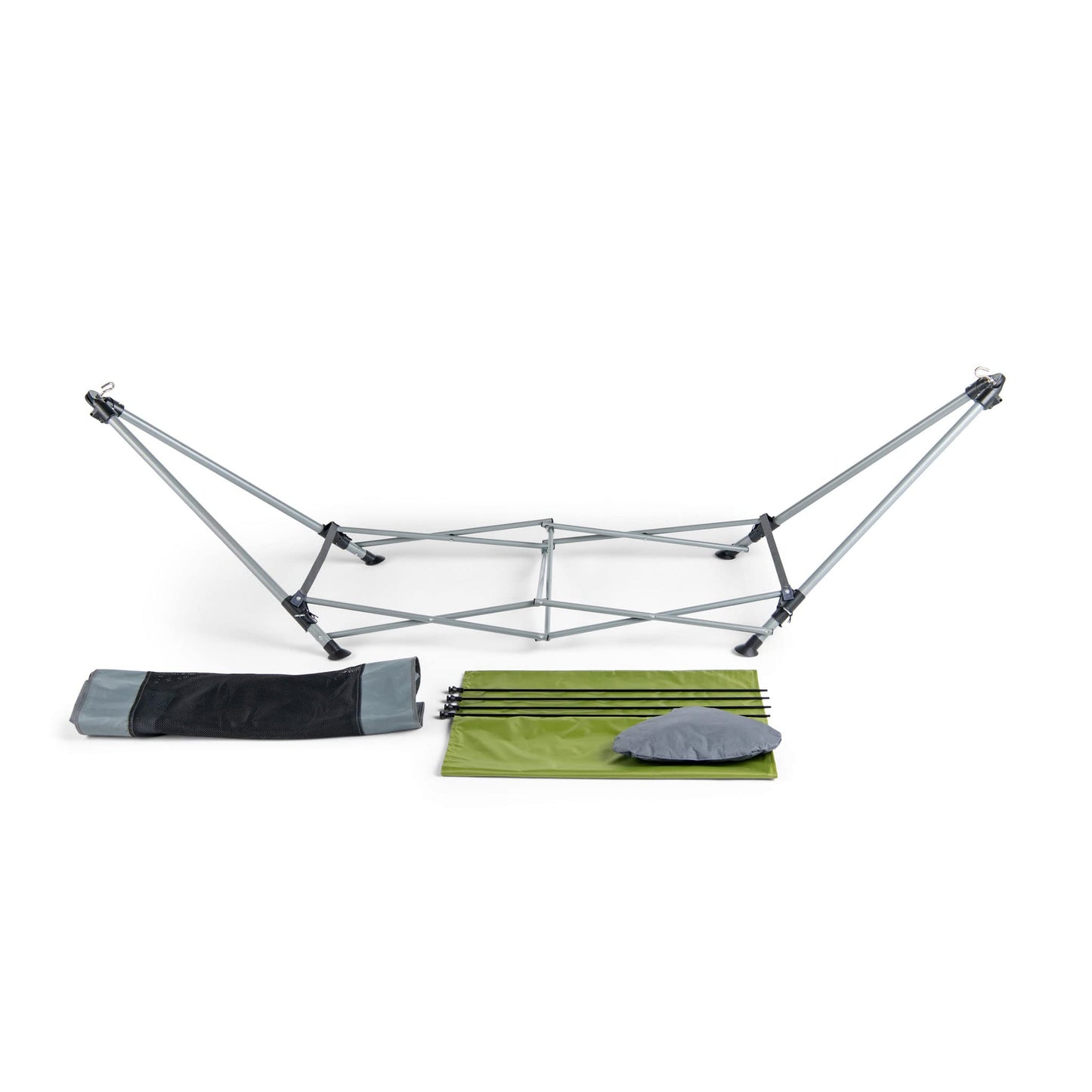 Lucania Portable Hammock with Stand and Canopy - Foldable Freestanding Heavy Duty Hammock for