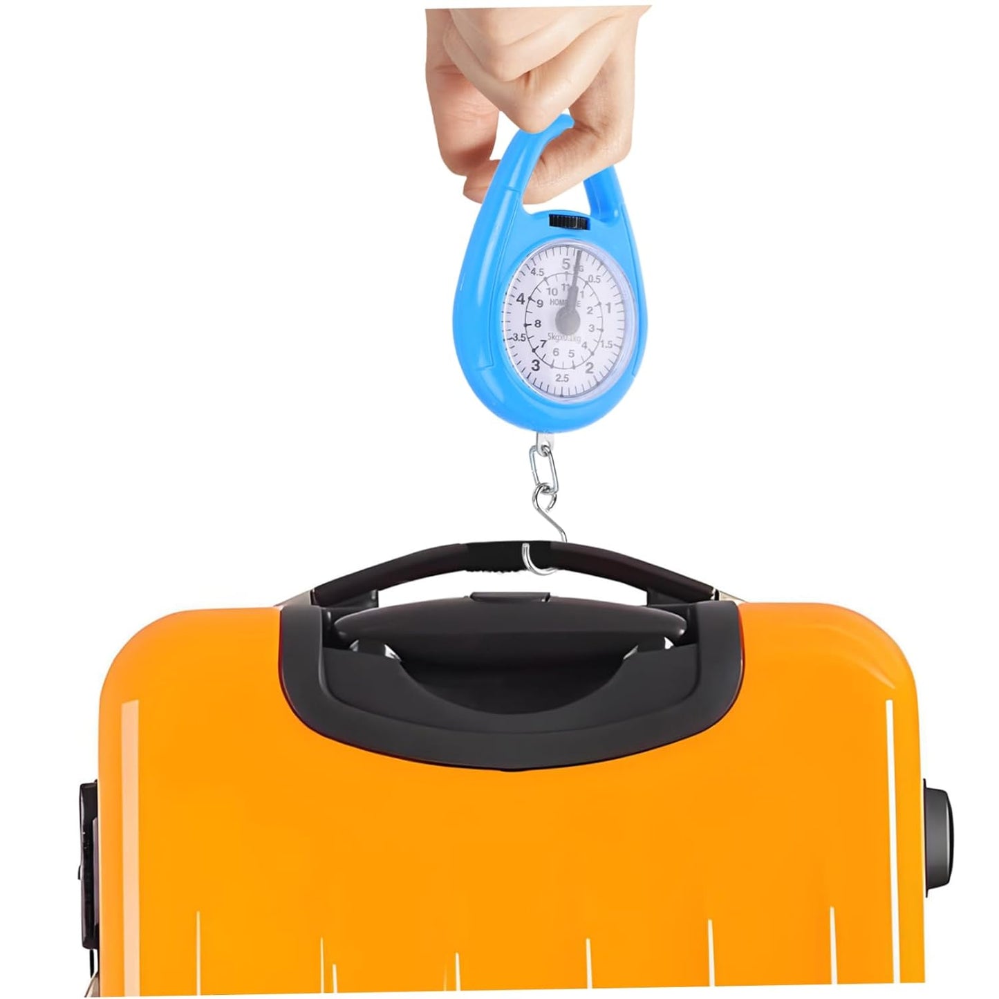 Portable Mini Spring Scale Mechanical Hanging Weight Scale for Luggage Kitchen and Travel Compact 5kg Capacity Easy to Use Hook