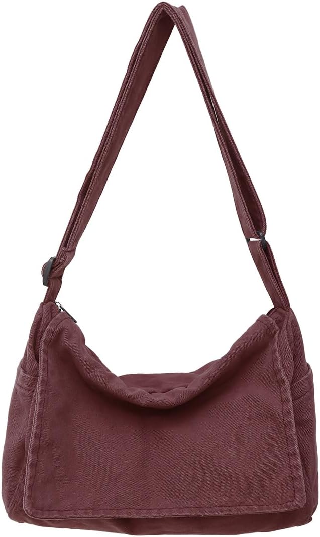 Collsants Messenger Bag for Women Men Satchel Bag Canvas Crossbody Shoulder Bag Casual Sling Bag
