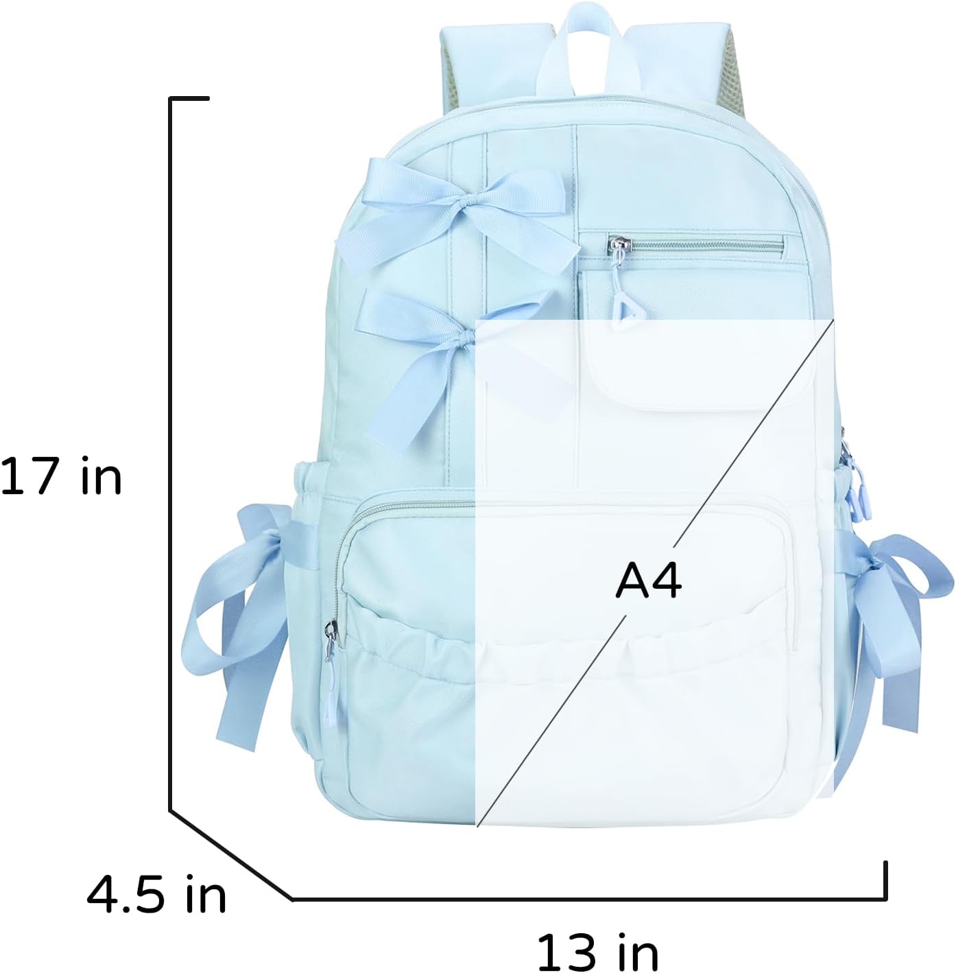 Phaoullzon Coquette Backpack with Bow for Women Aesthetic Daypack