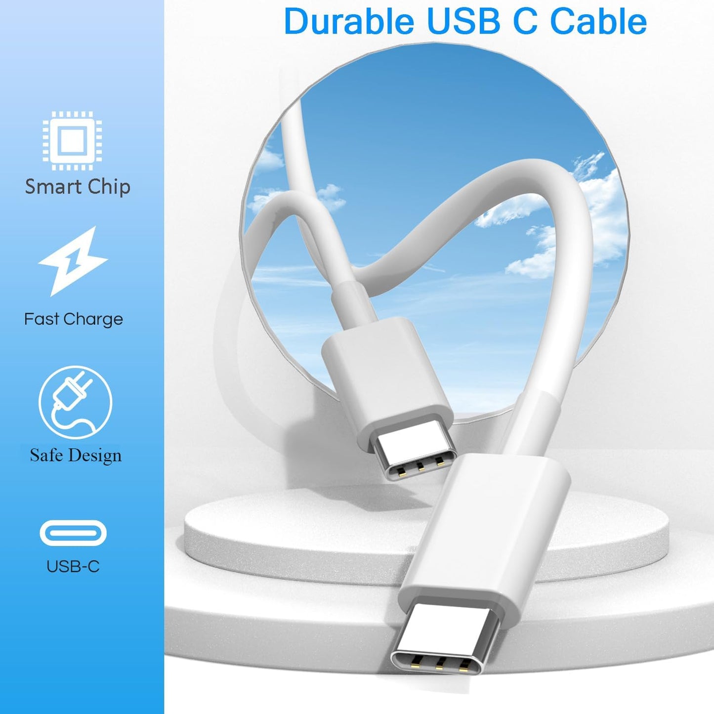 iPhone 16 15 Fast Charger,Type C Charging USB C Charger 20w Power Adapter Fast Charging Block Charge with 2Pack 3FT C Cable for iPhone 16/16 Plus/16e/15/15 Plus/15 Pro/15 Pro Max/iPad Pro 12.9/iPad 11