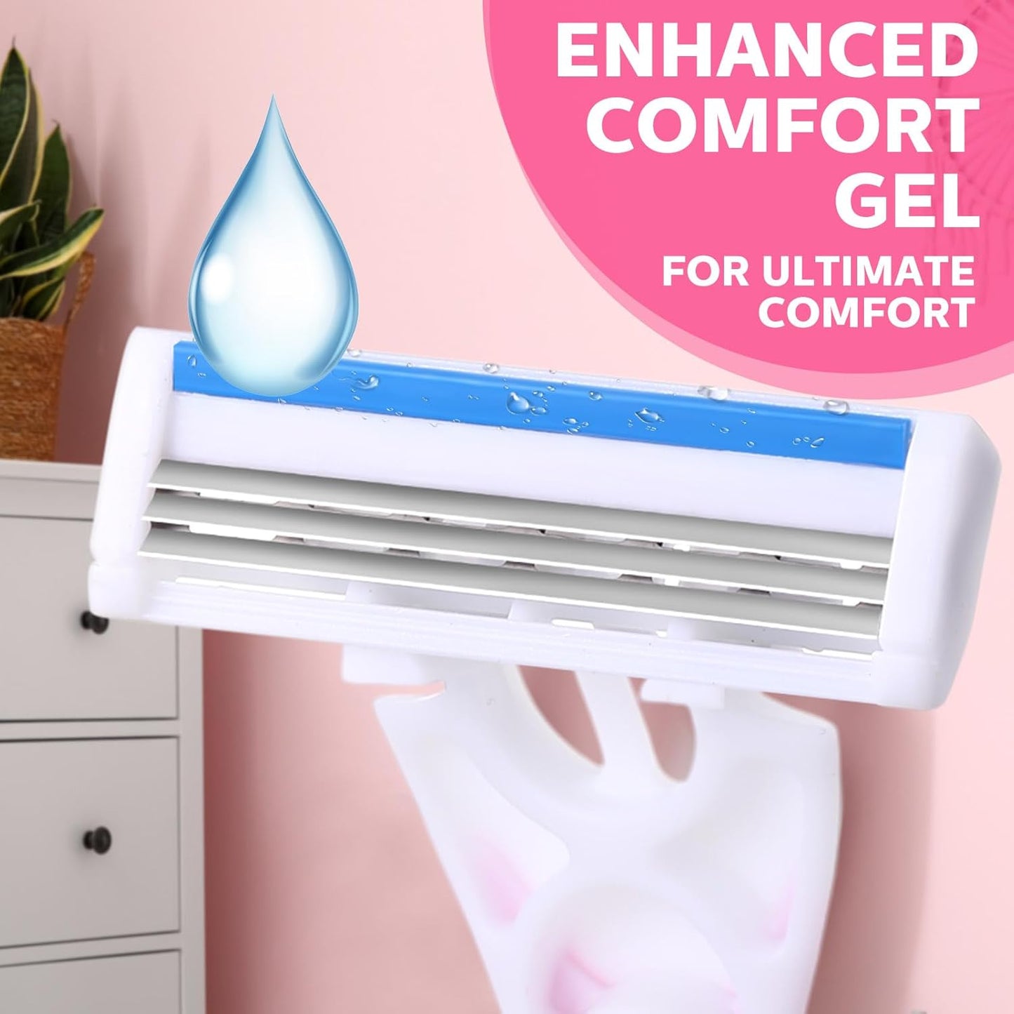 12 Count Women's Disposable Razors Blades Bulk 3 Blade Razors for Women Disposable Head Razor Sensitive Skin Razor Comfortable Shave for Bathing Hotel Travel