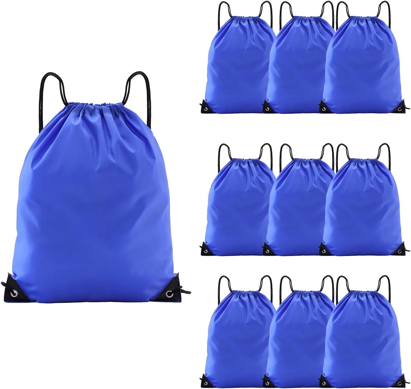 drawstring backpack, Drawstring Bags Bulk,10 Pcs Draw String Bags, Cinch Bag,essential for gym travel, unisex, loose and portable(10, Blue)