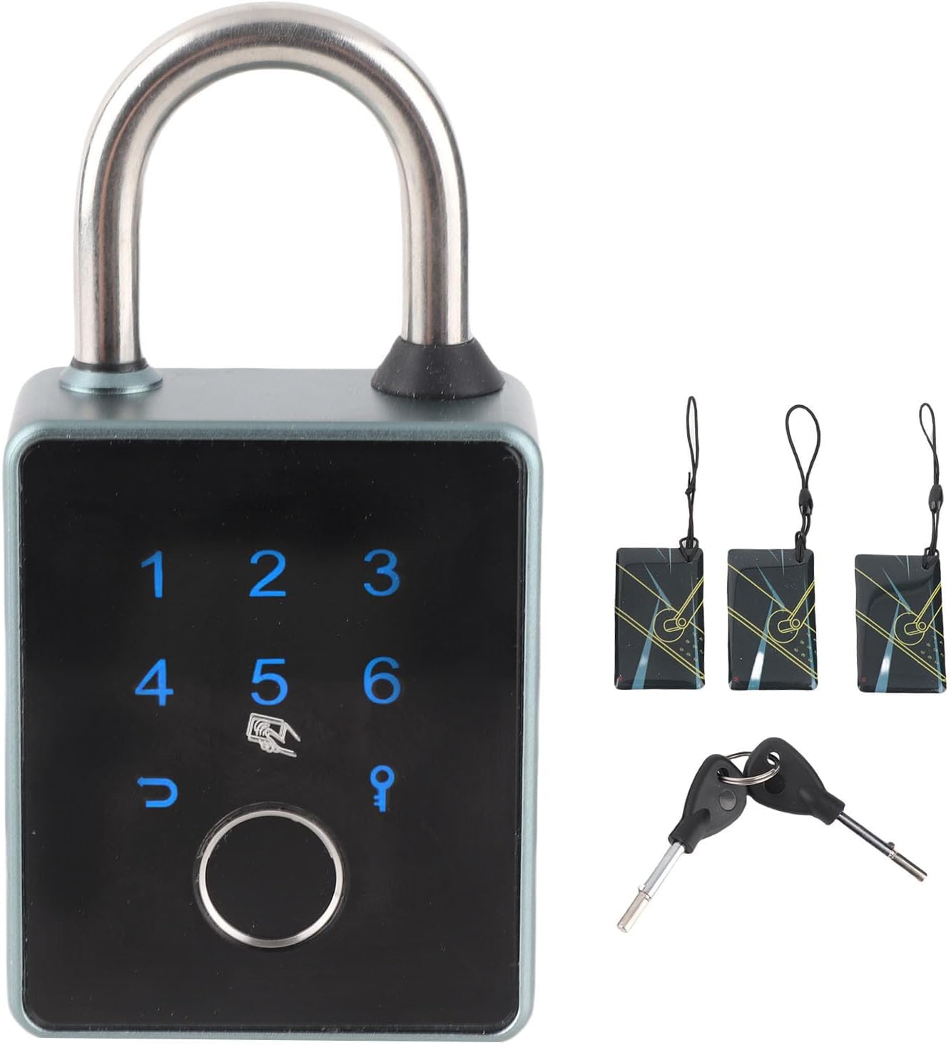 Fingerprint Padlock, Smart Padlock with Keyless Biometric, APP Control & Key Backup, Outdoor Heavy Duty Locker Lock for Gym Locker, Door, Luggage, Suitcase, Backpack