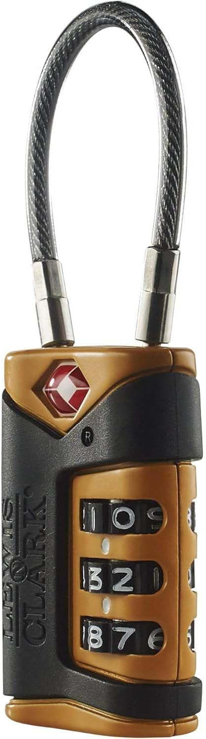 Lewis N. Clark TSA Cable Lock 2 Pack, Orange