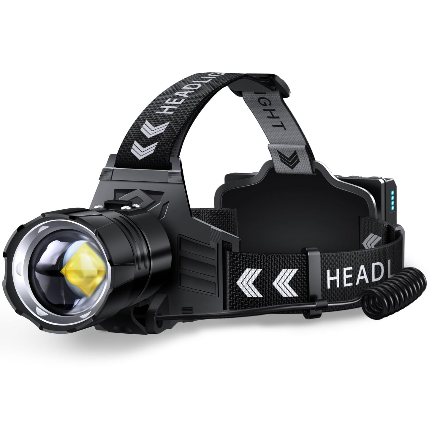 FINICO Rechargeable LED Headlamp 99000 High Lumens,95 Hours Long Lasting