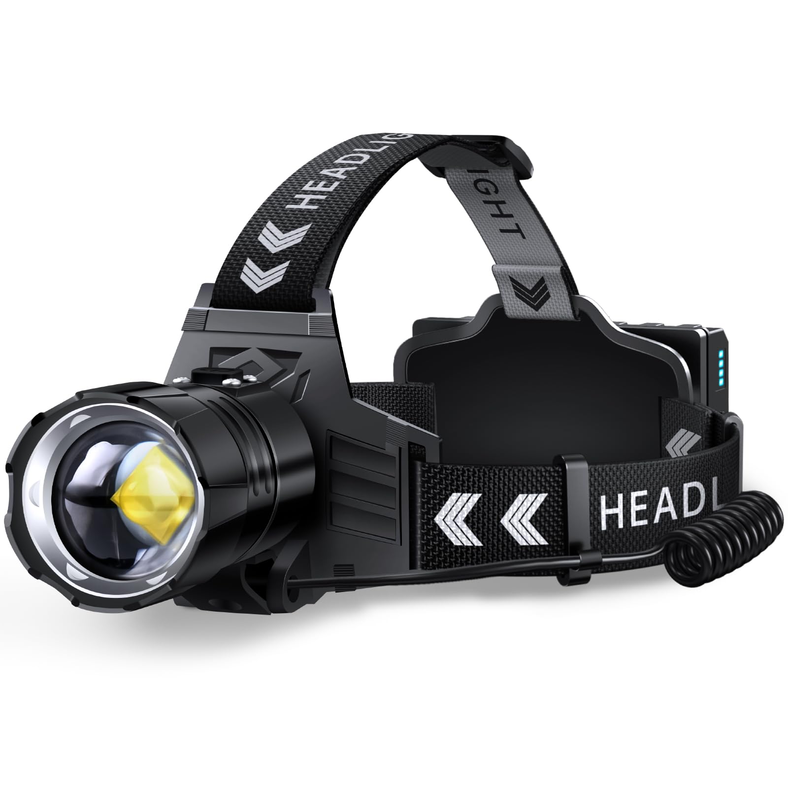 FINICO Rechargeable LED Headlamp 99000 High Lumens,95 Hours Long Lasting