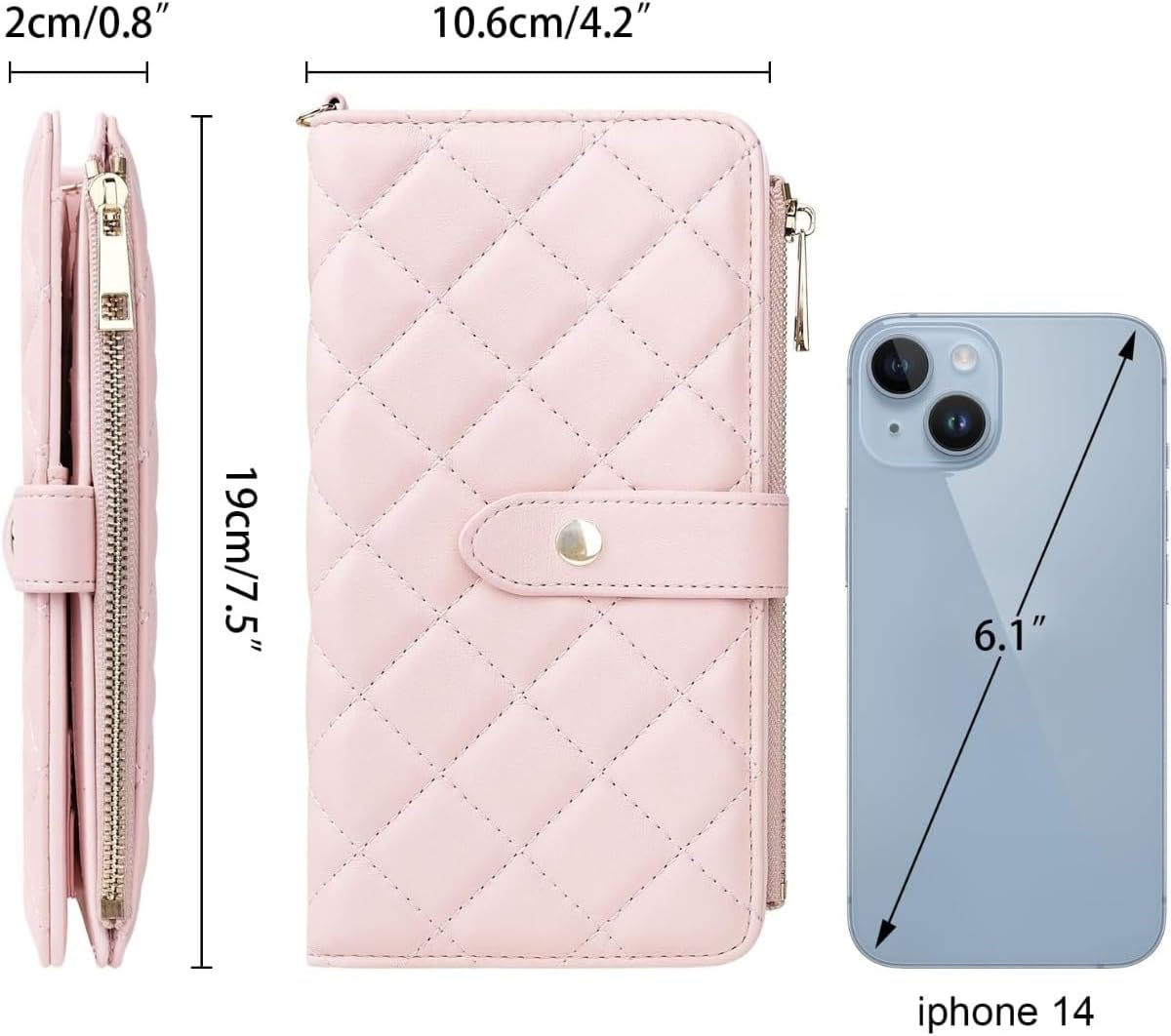 Genuine Leather Wallet RFID Blocking Passport Holder with Multiple Card Slots and Travel Pockets For Women men (Pink)