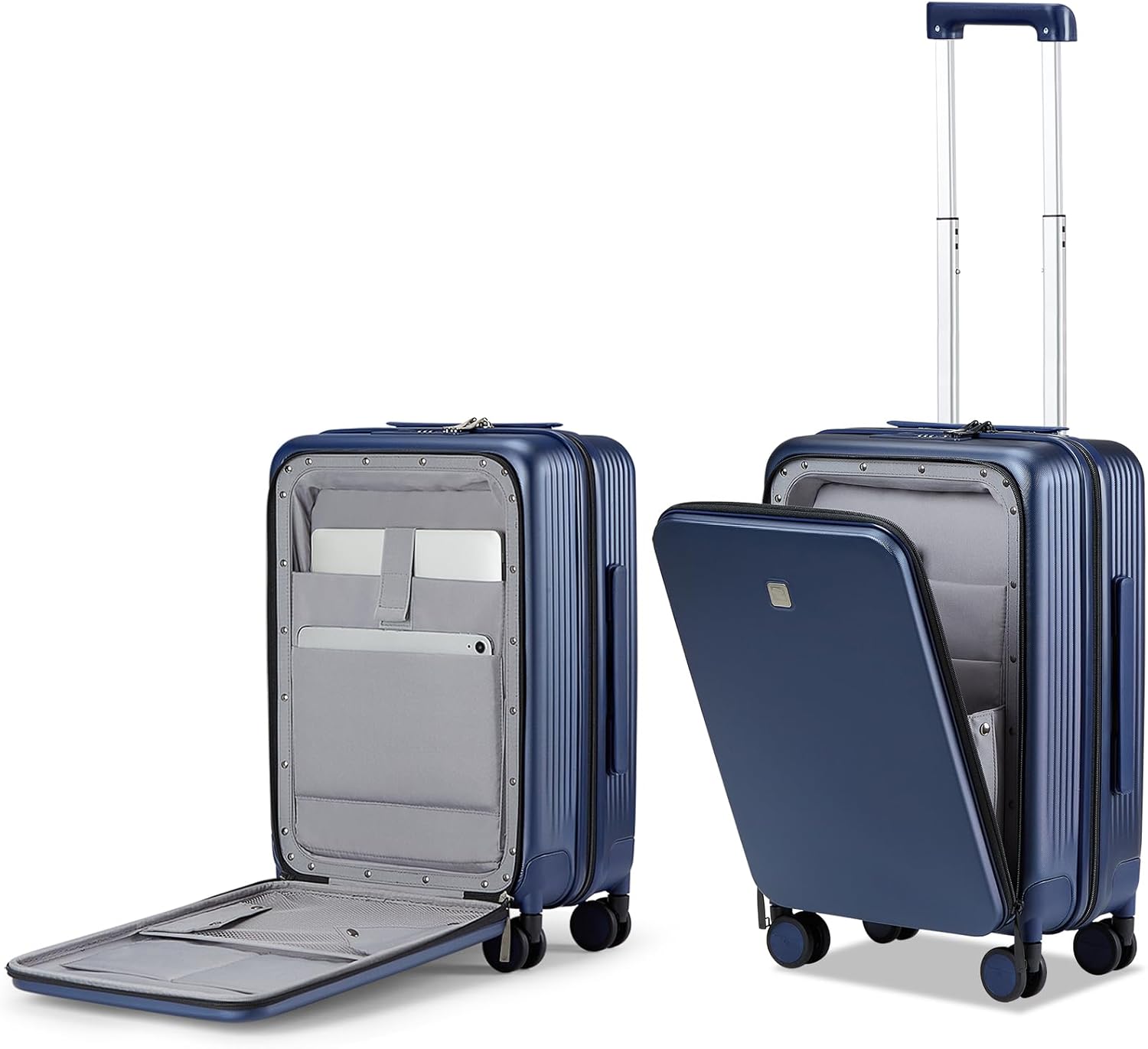 Hanke Grace Carry On Luggage with Wheels Airline Approved Hard Shell Suitcases with Front