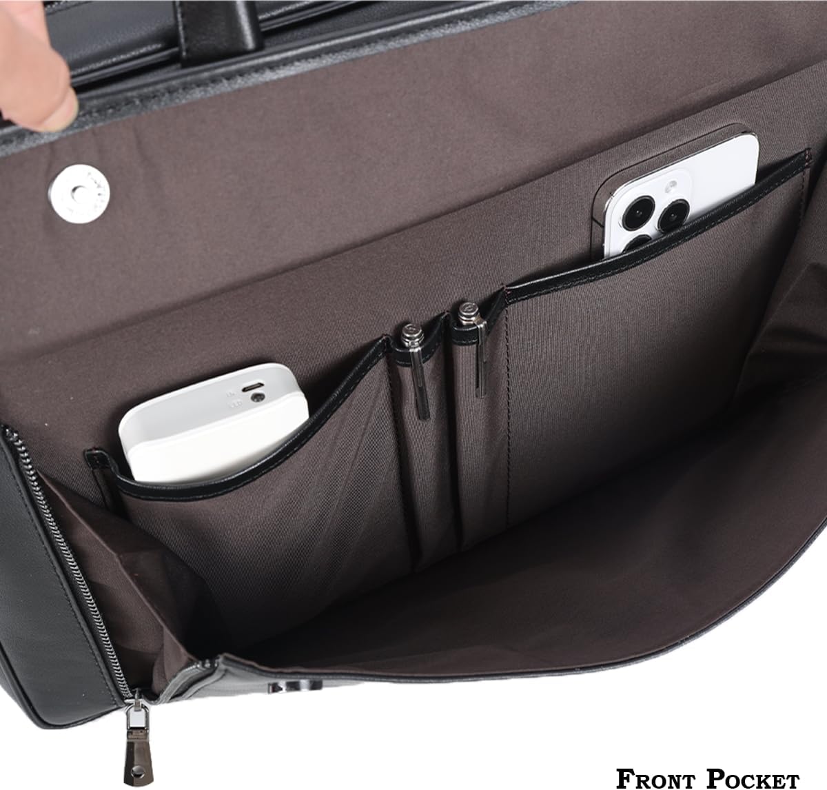 STAR VISTA Sforza Large 18" Laptop Messenger Bag, Leather Briefcase for Men, Business Travel, YKK Zippers and Brass Hardware