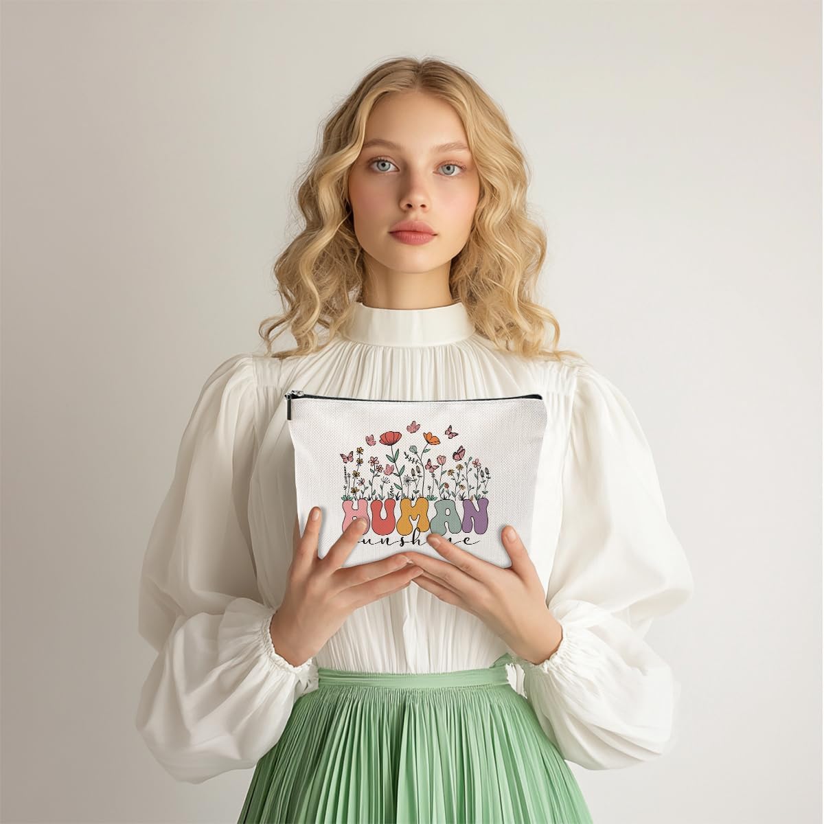Human Sunshine Definition Inspirational Makeup Bag Cosmetic Bag Sunshine Encouragement Appreciation Gifts for Women Teacher Nurse Friend Teen Girls Organizer Zipper Makeup Toiletry Pouch