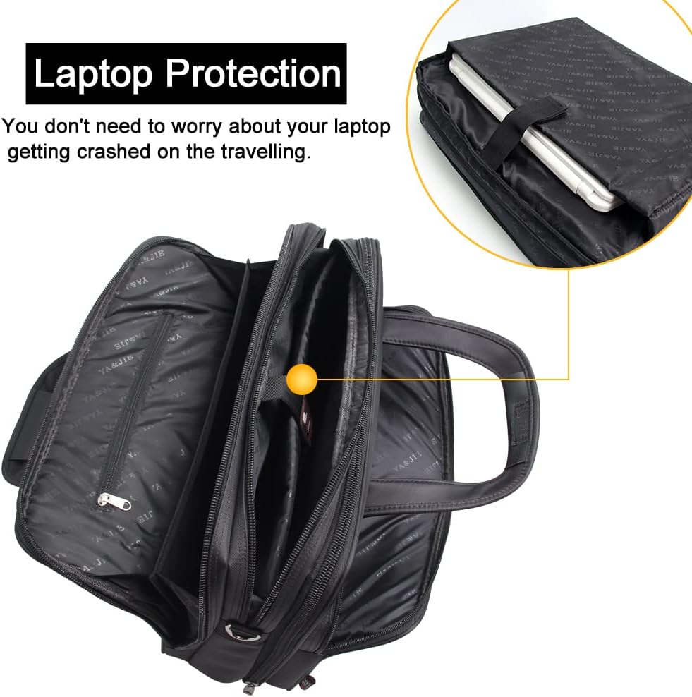 Large Briefcases For Men Canvas Tote Bag 15.6 Inch 17 Inch 19 Inch Laptop Case Work Bags Office Messenger Bag