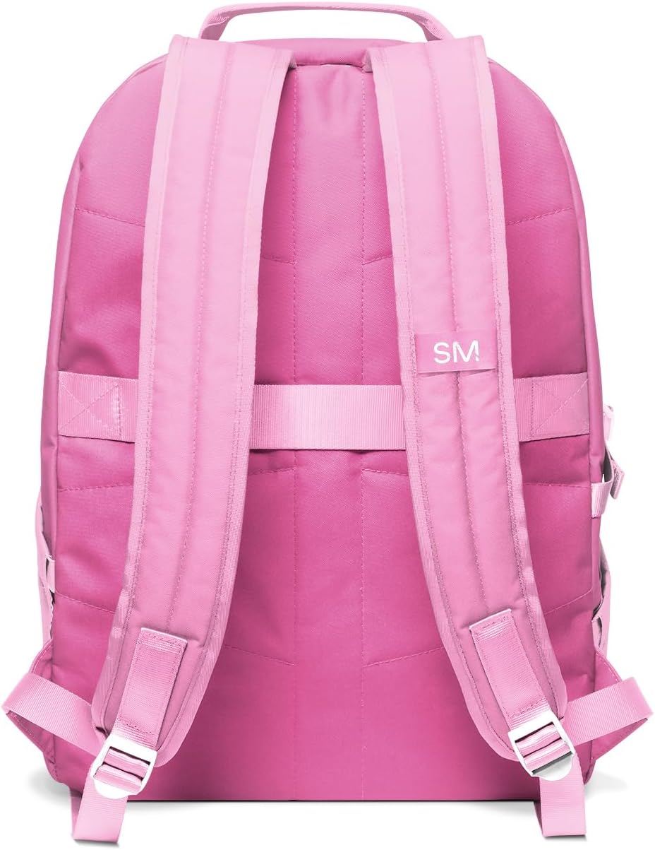 Simple Modern Ellis Backpack for School | Large 25L Elementary Middle and High School Bookbag for Kids and Teens | Girls and Boys | Pink Happy Faces