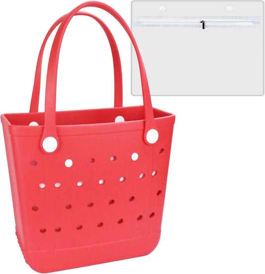 Tote Bag for Women - Large Rubber Beach Bag, Medium Waterproof Sandproof Travel Tote Bags for Beach Outdoor Sports
