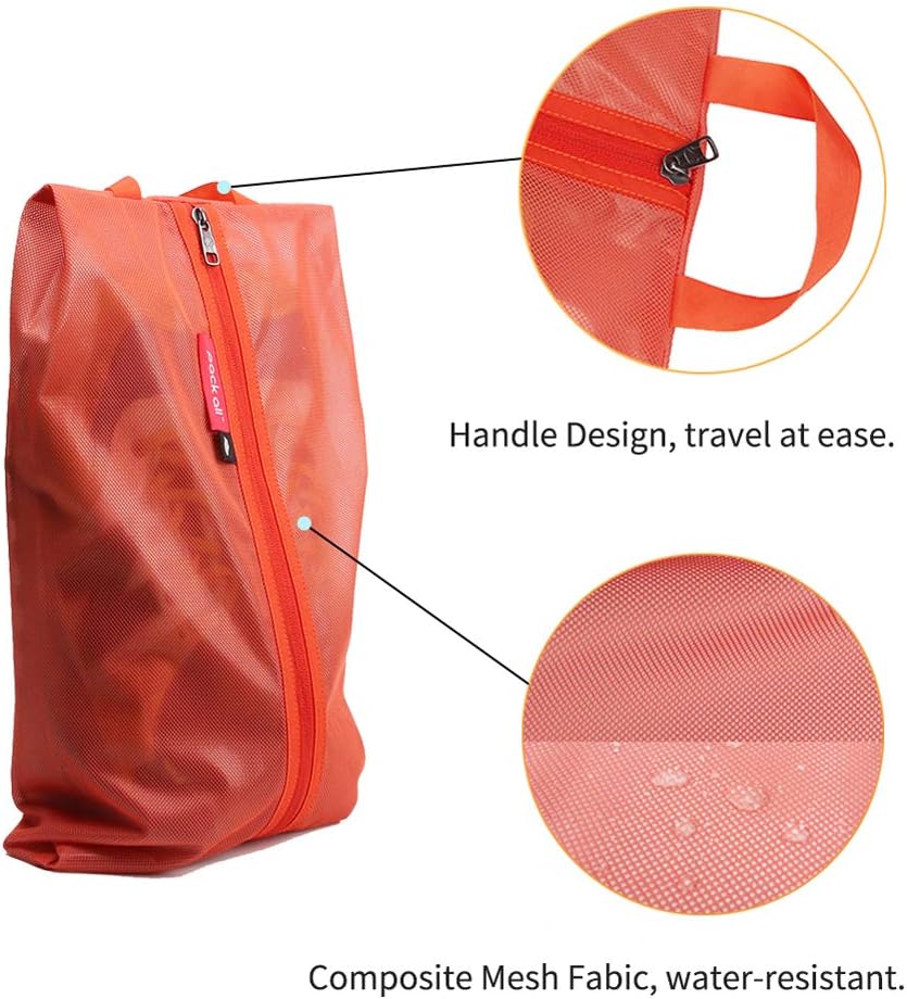 pack all Travel Accessories Bundle | 1 Shoe Bag (Orange) & 1-110 Lbs Luggage Scale (Orange)