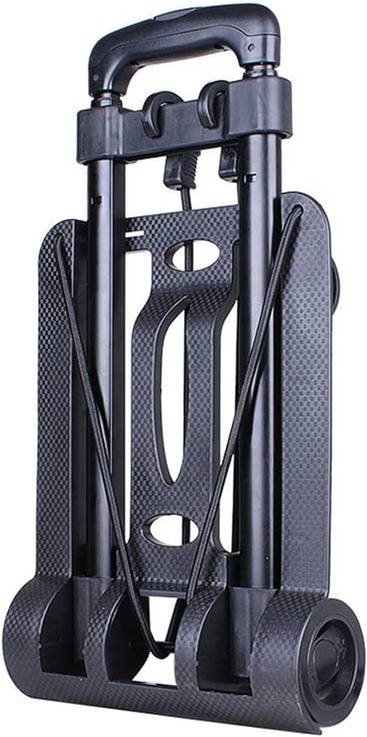 Small Folding Luggage Cart 110lbs Load Folding Hand Truck with Wheels Folding Dolly for Carrying Travel Shopping Airport