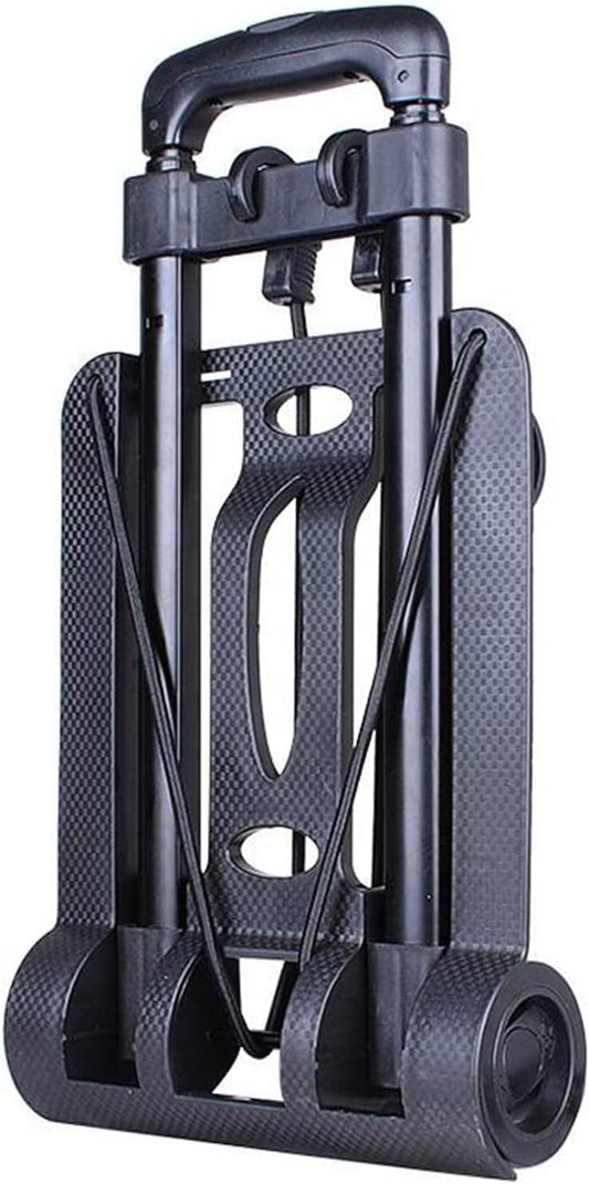 Small Folding Luggage Cart 110lbs Load Folding Hand Truck with Wheels Folding Dolly for Carrying Travel Shopping Airport