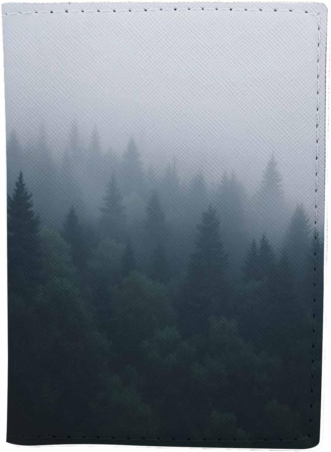 Trees Passport Holder for Travel Fog Woodland Jungle PU Leather Passport Cover Wallet Cute Passport Card Holder for Women and Men