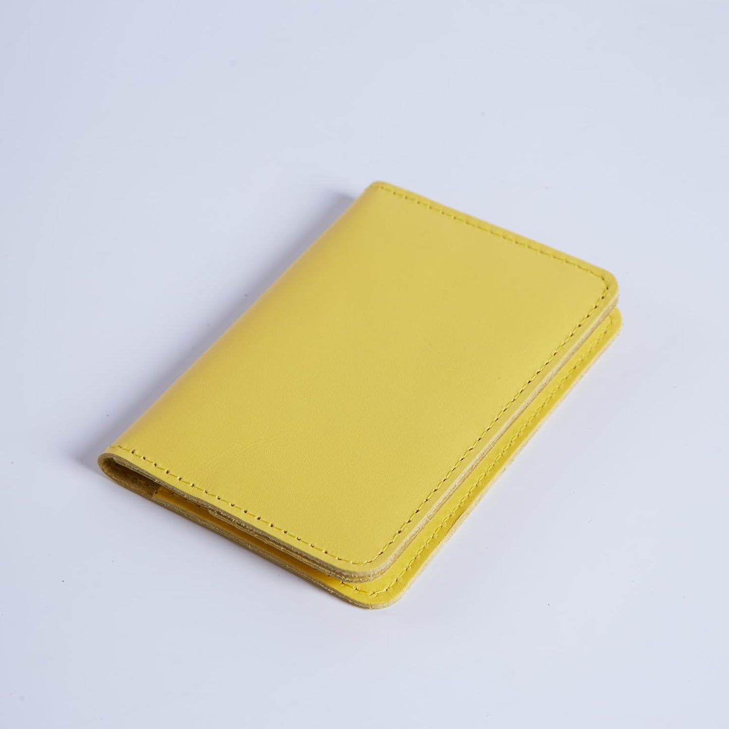 INCARNE US Passport Cover Clear - Travel Passport Wallet - Leather Passport Holder for Women Men Family with Card Slots & Note Compartmen - Sleeve Protector - Genuine Leather - Classic Yellow