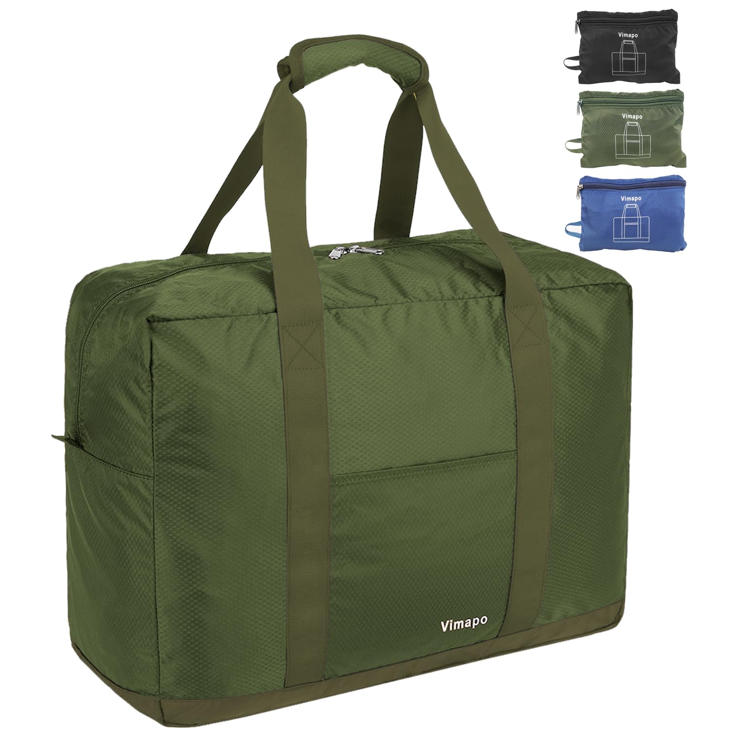 Vimapo Foldable Travel Duffle Bag with Trolley Sleeve 40L Travel Bag
