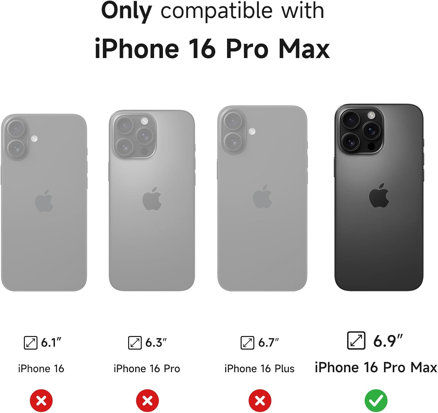 SURITCH for iPhone 16 Pro Max Case with Magnetic Camera Slide Cover and Adjustable Kickstand