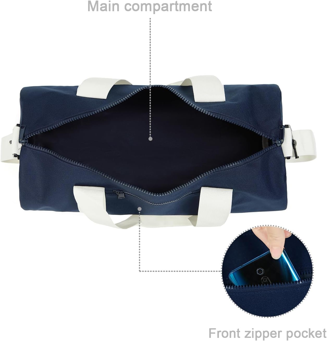 Small Gym Bag Duffel Bag for Women Men Fitness Sports Bag Workout Adjustable Detachable Shoulder Strap Lightweight Carry on Travel Duffle Bag