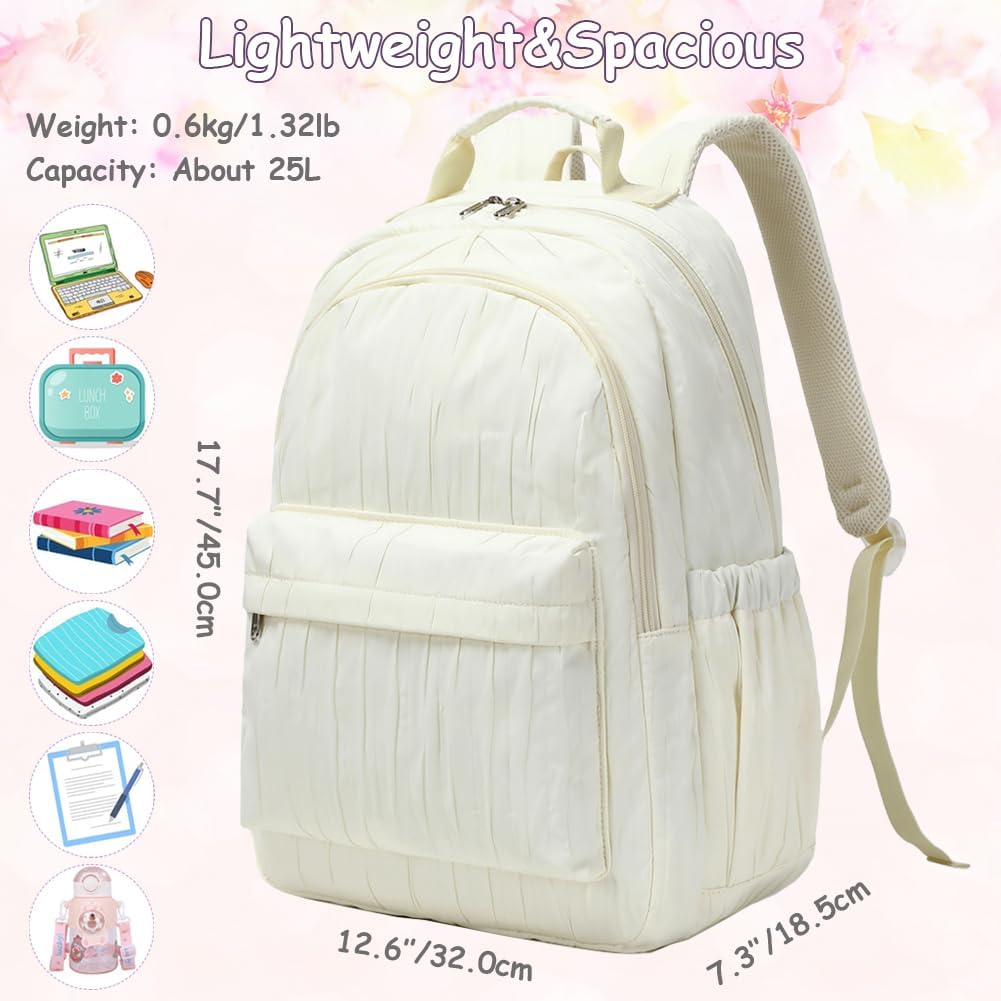 School Backpack for Girls Large Capacity Bookbag for Kids Teens School Bags for Primary Middle School College Daypack with Anti Theft Back Pocket