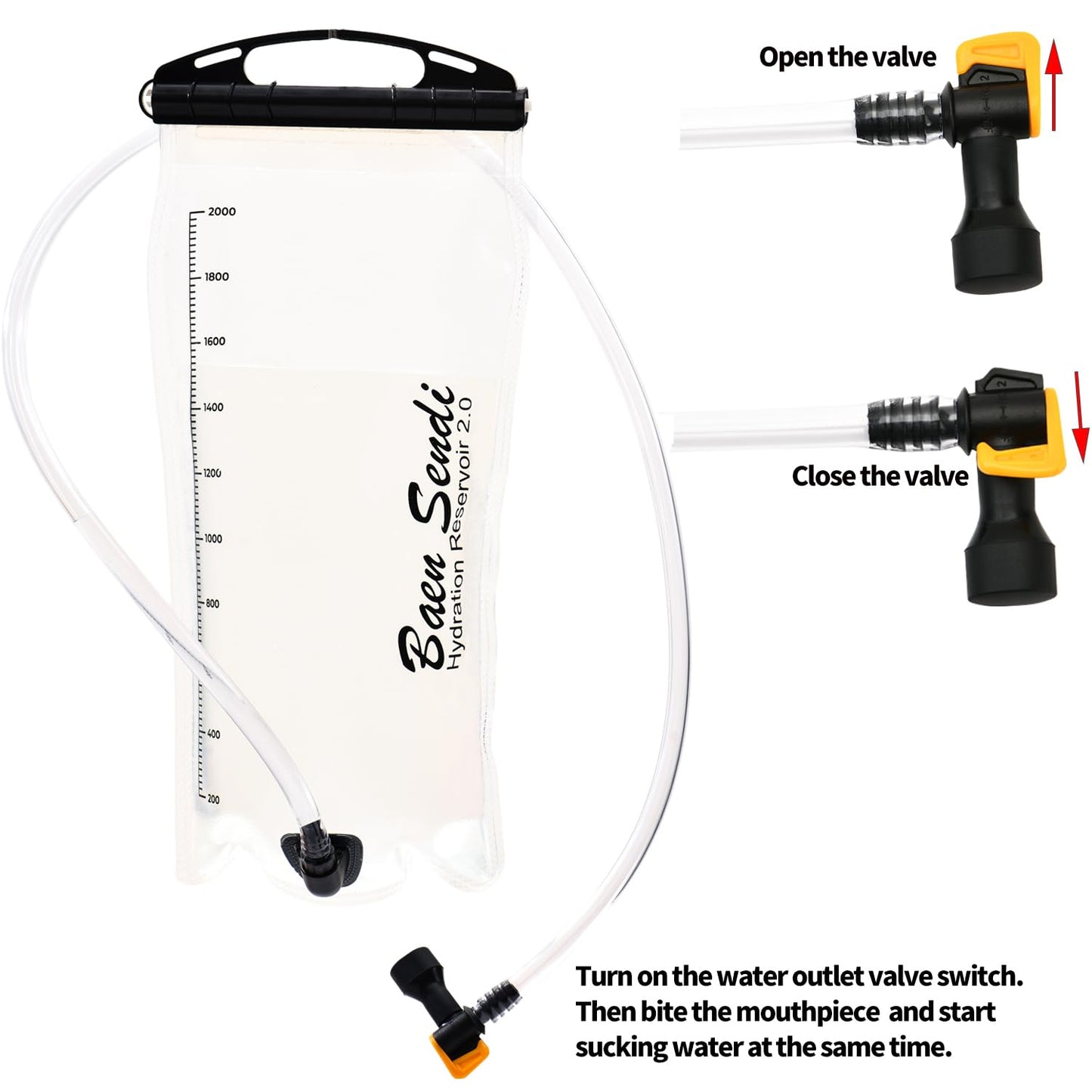 Baen Sendi 2 Pack Hydration Pack with 2L Backpack Water Bladder - Great for Outdoor Sports of