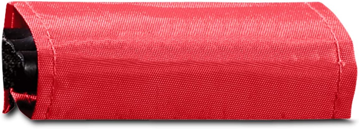 Lillian Vernon Personalized Red Luggage Handle Wrap, Heavy Duty Travel ID, Suitcase Identifier, Customize Attachment with Name or Monogram, Adjusts 2" x 4" Closed