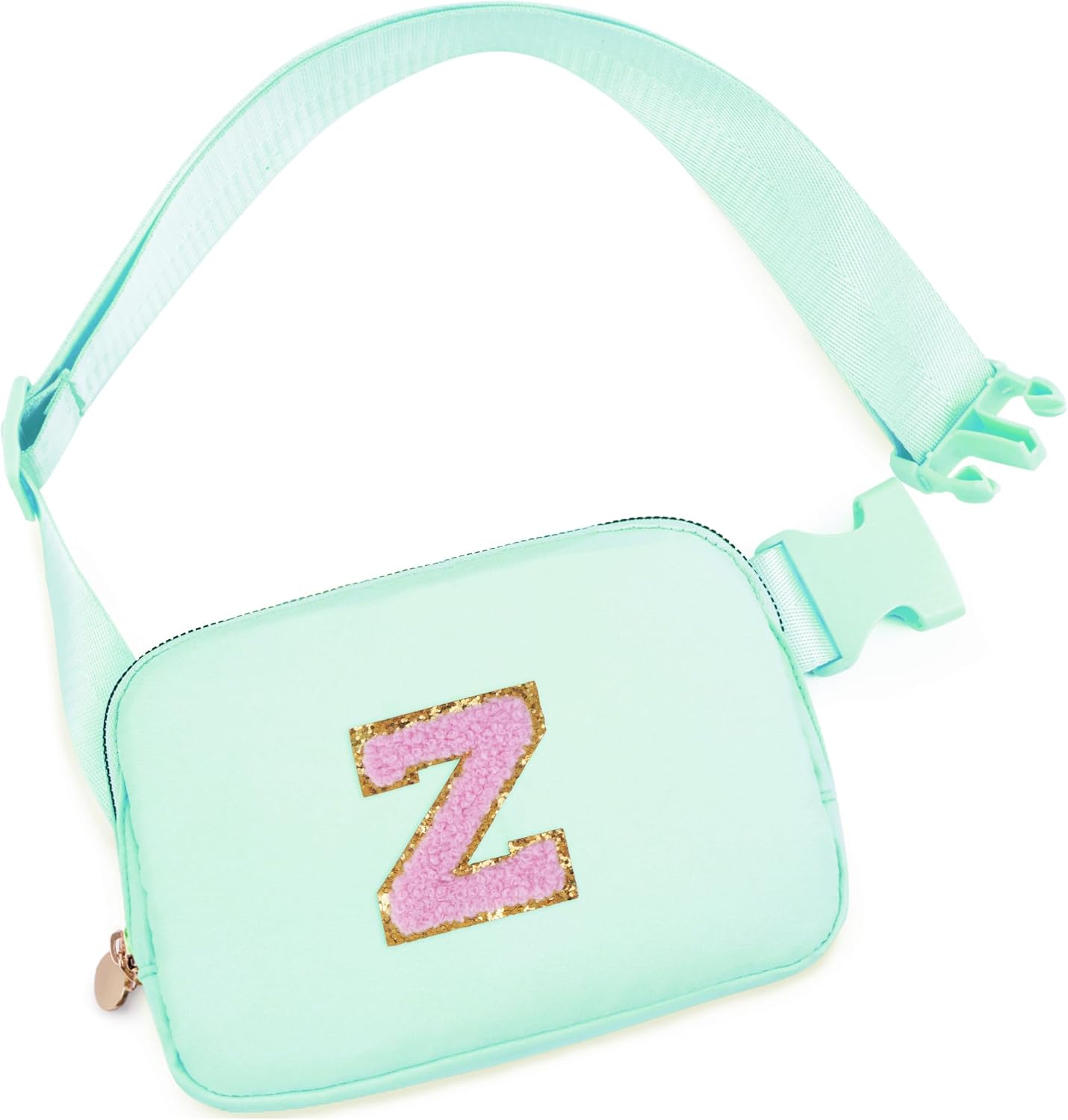Belt Bag Fanny Pack Crossbody Bags with Initials Letter Patch Cute Stuff Birthday Gifts for Teenager Girls Trendy Stuff for Teens | Z,Light Green