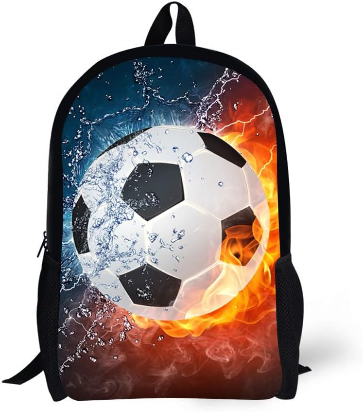 World Cup Football Sports Backpack 17 in Black Boy Backpack,Cool Design Casual Daypack School Bookbags for Man/Kid/Girl/Woman…